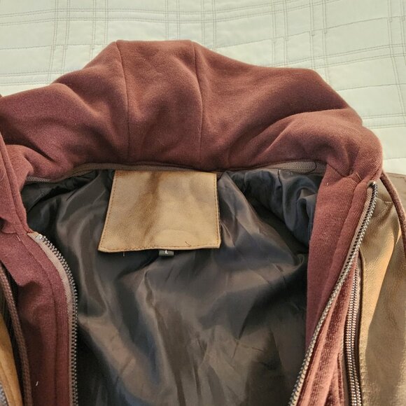 Mens Bomber Jacket with attached Hoodie - Picture 9 of 9